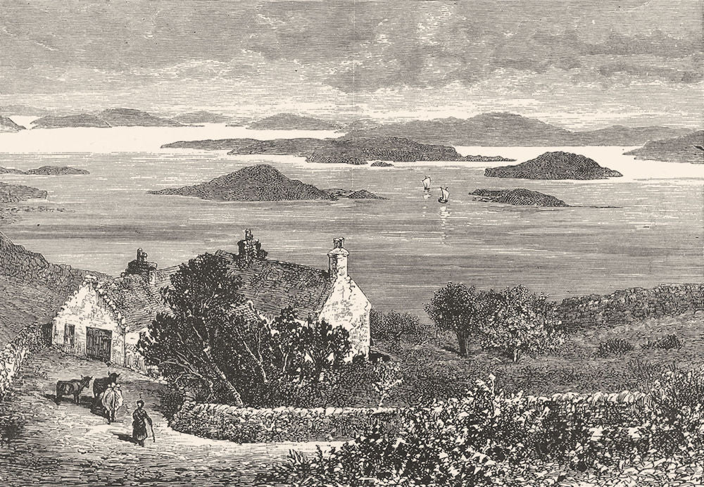 SCOTLAND. Badgall Bay, Eddrachillis; On the Western Coast c1886 old print